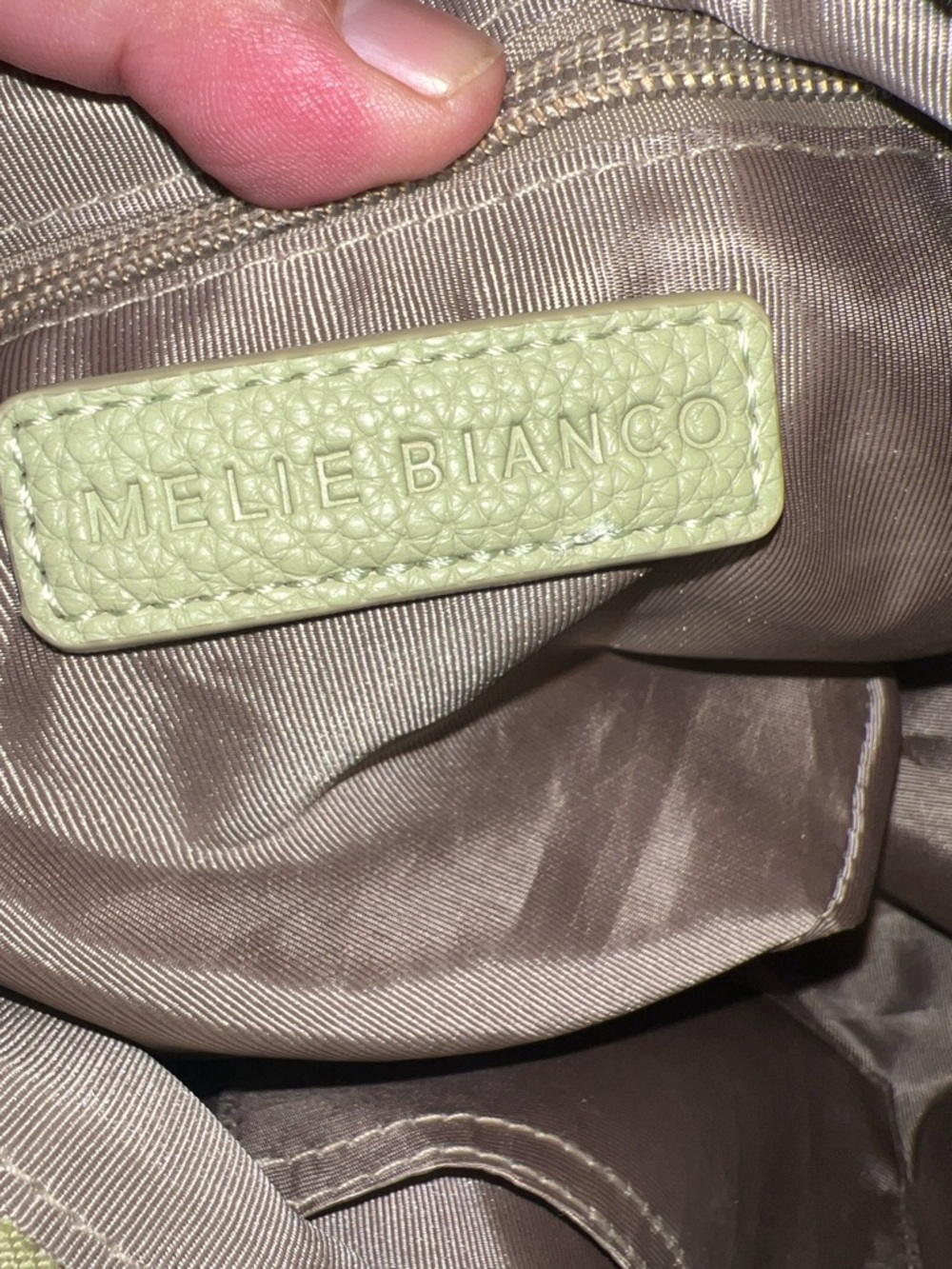 Meline Biancogreen Leather Shoulder Bag - View 5